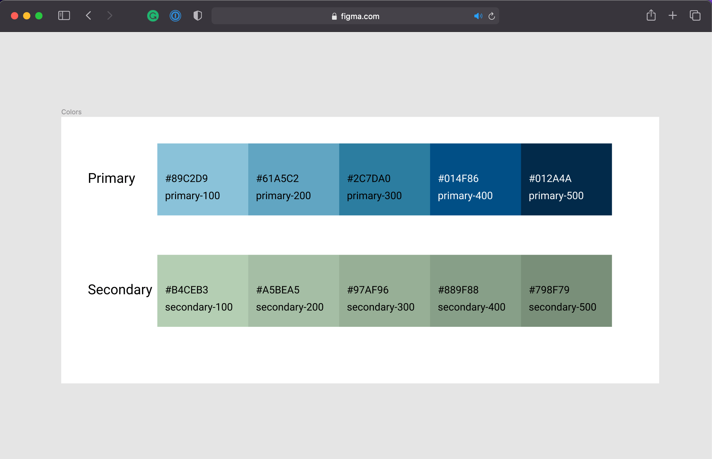 Welcome, Developer - Figma Secondary Colors